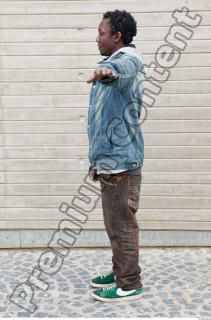 Black man in blue jeans clothe 0021